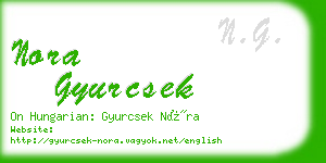 nora gyurcsek business card